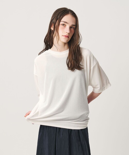 BEAUTY&YOUTH UNITED ARROWS（ビューティーアンドユースユナイテッドアローズ）の「【WEB限定】シアー ベロア スウェット Tシャツ（Tシャツ/カットソー・メンズ・ブラック/ホワイト/グレー・M/L/S）」の6枚目の写真