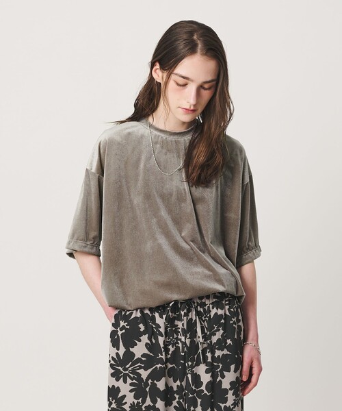 BEAUTY&YOUTH UNITED ARROWS（ビューティーアンドユースユナイテッドアローズ）の「【WEB限定】シアー ベロア スウェット Tシャツ（Tシャツ/カットソー・メンズ・ブラック/ホワイト/グレー・M/L/S）」の8枚目の写真