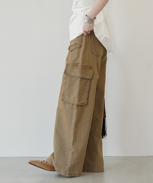 chuclla(チュクラ)の「リメイクカットオフ カーゴパンツ chw26s158(その他パンツ・レディース・グレー/キャメル・S/M/L)」の17枚目の写真