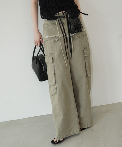 chuclla(チュクラ)の「リメイクカットオフ カーゴパンツ chw26s158(その他パンツ・レディース・グレー/キャメル・S/M/L)」の7枚目の写真