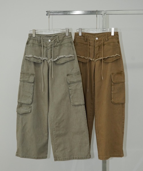chuclla(チュクラ)の「リメイクカットオフ カーゴパンツ chw26s158(その他パンツ・レディース・グレー/キャメル・S/M/L)」の8枚目の写真