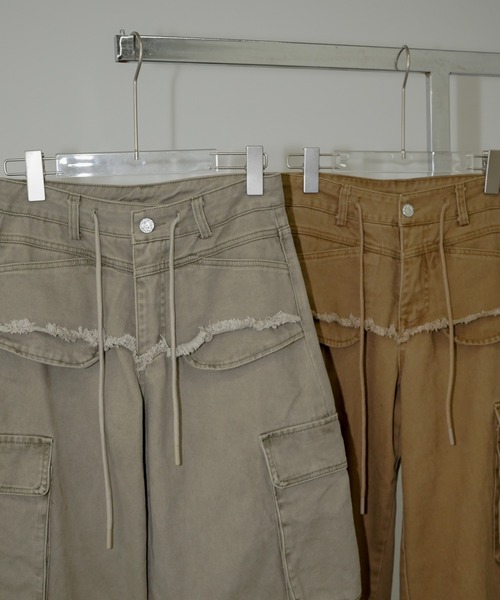 chuclla(チュクラ)の「リメイクカットオフ カーゴパンツ chw26s158(その他パンツ・レディース・グレー/キャメル・S/M/L)」の10枚目の写真