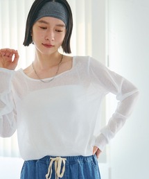 CROSS FUNCTION | エブ楽 シアーリブロングTシャツ【CROSS FUNCTION/クロスファンクション】(Tシャツ/カットソー)