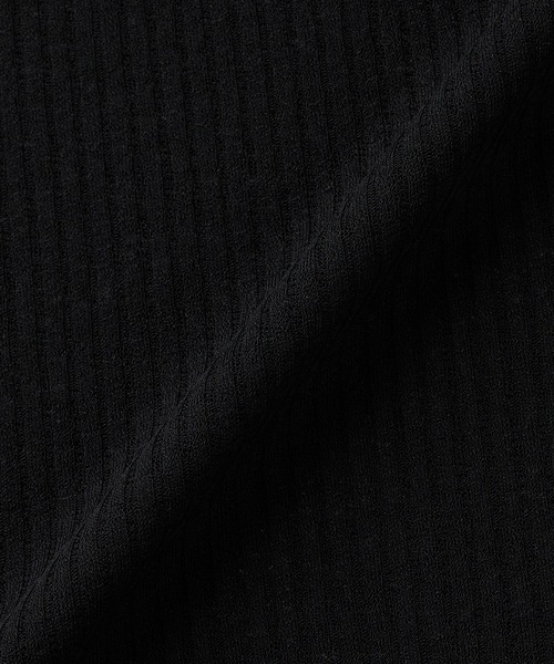 CROSS FUNCTION（クロスファンクション）の「エブ楽 シアーリブロングTシャツ【CROSS FUNCTION/クロスファンクション】（Tシャツ/カットソー・レディース・ブラック/オフホワイト/ライトグレー・M/L/LL）」の8枚目の写真