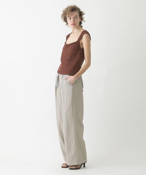 LAATO（ラート）の「easy long pants（その他パンツ・レディース・ブラック/ライトグレー・FREE/TALL）」の6枚目の写真