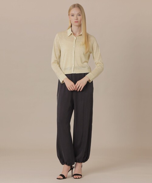 MACKINTOSH LONDON(マッキントッシュ ロンドン)の「【婦人画報4月号掲載】シャイニーリネンニットシャツ(シャツ/ブラウス・レディース・ブルー系その他2/イエロー/ライトグレー・38/40)」の6枚目の写真