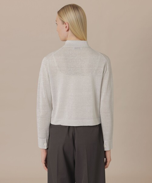 MACKINTOSH LONDON(マッキントッシュ ロンドン)の「【婦人画報4月号掲載】シャイニーリネンニットシャツ(シャツ/ブラウス・レディース・ブルー系その他2/イエロー/ライトグレー・38/40)」の9枚目の写真