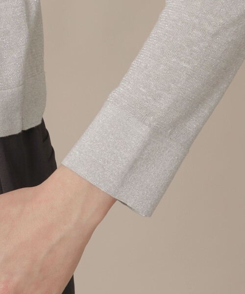 MACKINTOSH LONDON(マッキントッシュ ロンドン)の「【婦人画報4月号掲載】シャイニーリネンニットシャツ(シャツ/ブラウス・レディース・ブルー系その他2/イエロー/ライトグレー・38/40)」の10枚目の写真
