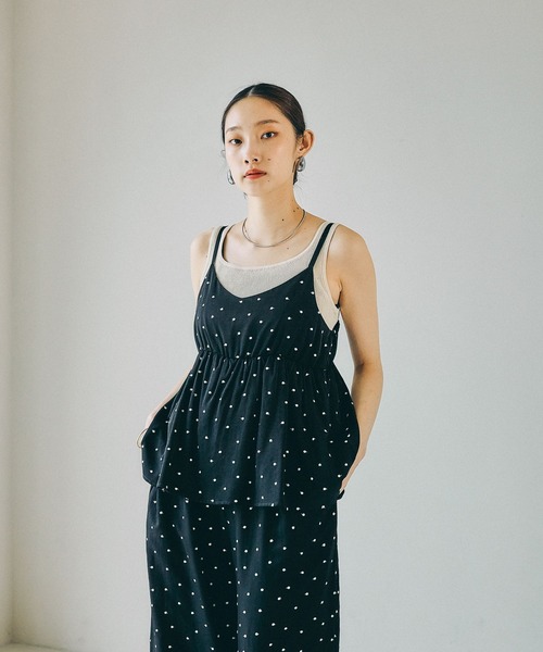 LEPSIM（レプシィム）の「ペプラムキャミサロペット　663222（サロペット/オーバーオール・レディース・チャコールグレー/ブラック・FREE）」の11枚目の写真