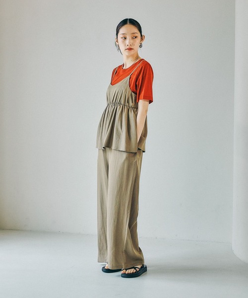 LEPSIM（レプシィム）の「ペプラムキャミサロペット　663222（サロペット/オーバーオール・レディース・チャコールグレー/ブラック・FREE）」の18枚目の写真