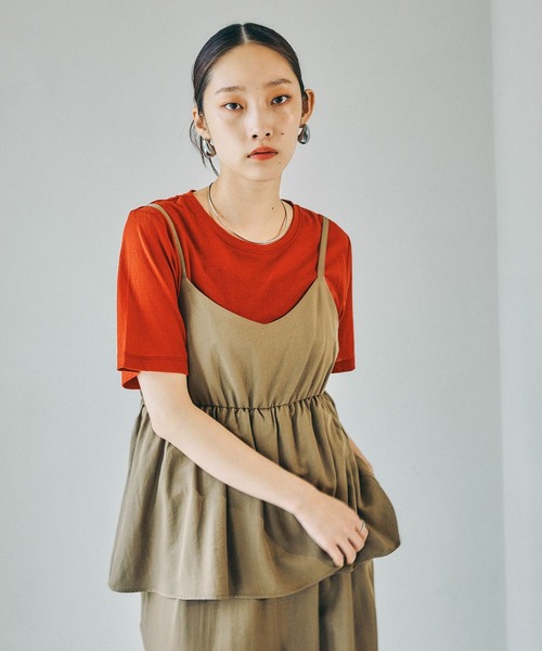 LEPSIM（レプシィム）の「ペプラムキャミサロペット　663222（サロペット/オーバーオール・レディース・チャコールグレー/ブラック・FREE）」の19枚目の写真