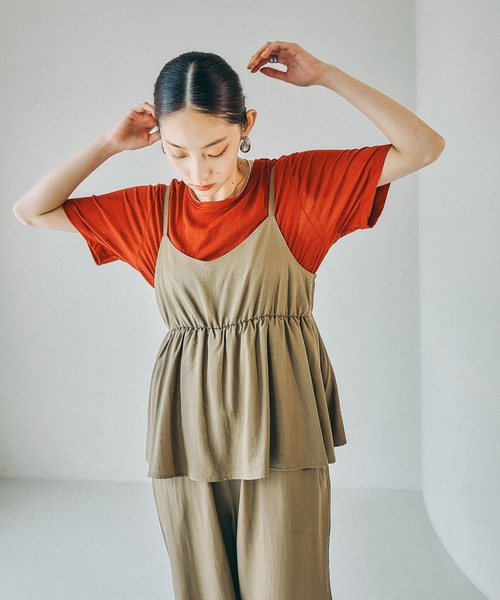 LEPSIM（レプシィム）の「ペプラムキャミサロペット　663222（サロペット/オーバーオール・レディース・チャコールグレー/ブラック・FREE）」の20枚目の写真