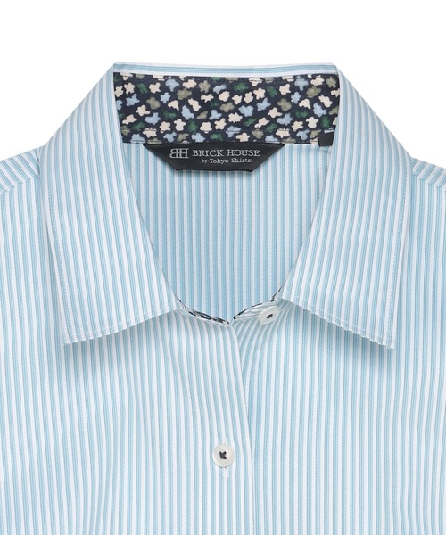TOKYO SHIRTS(トウキョウシャツ)の「【透け防止】 形態安定ノンアイロン レギュラー 7分袖ビジネスワイシャツ(ビジネスシャツ・レディース・グリーン・S/M/L/LL/XL)」の3枚目の写真