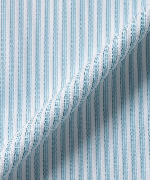 TOKYO SHIRTS(トウキョウシャツ)の「【透け防止】 形態安定ノンアイロン レギュラー 7分袖ビジネスワイシャツ(ビジネスシャツ・レディース・グリーン・S/M/L/LL/XL)」の5枚目の写真