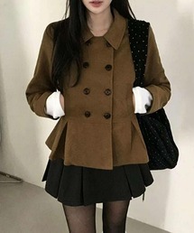 ダブルブレスト ショートコート