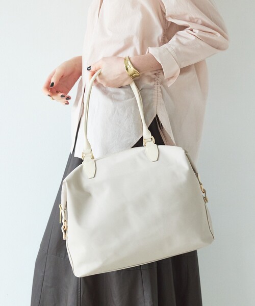 LOWELL things（ロウェル　シングス）の「Porta/2WAYボストンバッグL/A4/13インチPC収納可（ボストンバッグ・レディース・ブラック/アイボリー/ネイビー・フリー）」の15枚目の写真