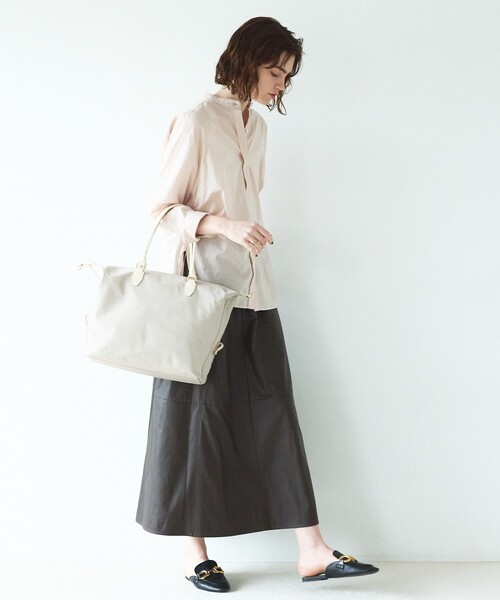 LOWELL things（ロウェル　シングス）の「Porta/2WAYボストンバッグL/A4/13インチPC収納可（ボストンバッグ・レディース・ブラック/アイボリー/ネイビー・フリー）」の18枚目の写真