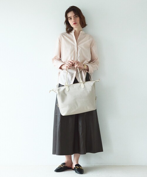 LOWELL things（ロウェル　シングス）の「Porta/2WAYボストンバッグL/A4/13インチPC収納可（ボストンバッグ・レディース・ブラック/アイボリー/ネイビー・フリー）」の19枚目の写真