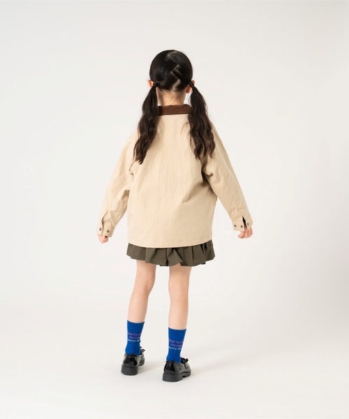 and D. petit main(アンドディープティマイン)の「衿コーデュロイジップアップジャケット(ブルゾン・キッズ・カーキ/ベージュ・110cm/120cm/130cm/100cm/140cm)」の6枚目の写真