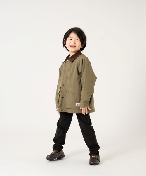 and D. petit main(アンドディープティマイン)の「衿コーデュロイジップアップジャケット(ブルゾン・キッズ・カーキ/ベージュ・110cm/120cm/130cm/100cm/140cm)」の11枚目の写真