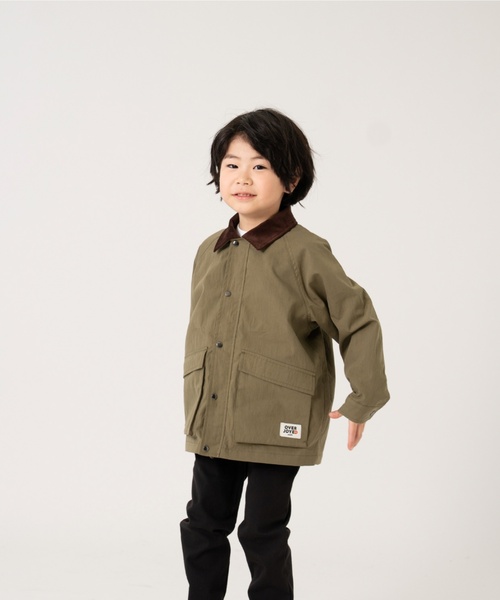 and D. petit main(アンドディープティマイン)の「衿コーデュロイジップアップジャケット(ブルゾン・キッズ・カーキ/ベージュ・110cm/120cm/130cm/100cm/140cm)」の12枚目の写真