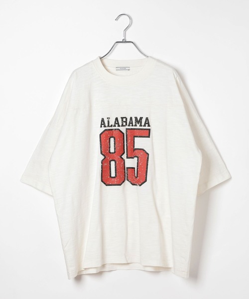 BAYFLOW(ベイフロー)の「ナンバリング7分袖Tシャツ(Tシャツ/カットソー・メンズ・オフホワイト/チャコール/イエロー・MEDIUM/LARGE)」の5枚目の写真