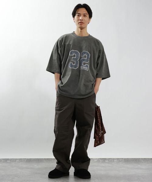 BAYFLOW(ベイフロー)の「ナンバリング7分袖Tシャツ(Tシャツ/カットソー・メンズ・オフホワイト/チャコール/イエロー・MEDIUM/LARGE)」の9枚目の写真