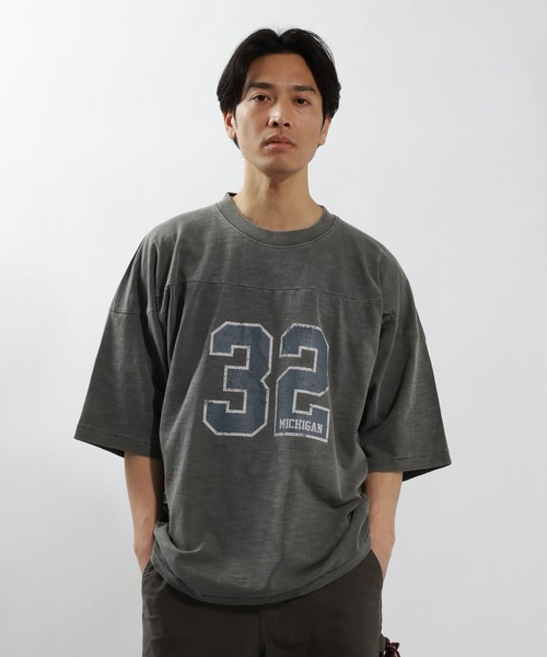 BAYFLOW(ベイフロー)の「ナンバリング7分袖Tシャツ(Tシャツ/カットソー・メンズ・オフホワイト/チャコール/イエロー・MEDIUM/LARGE)」の10枚目の写真