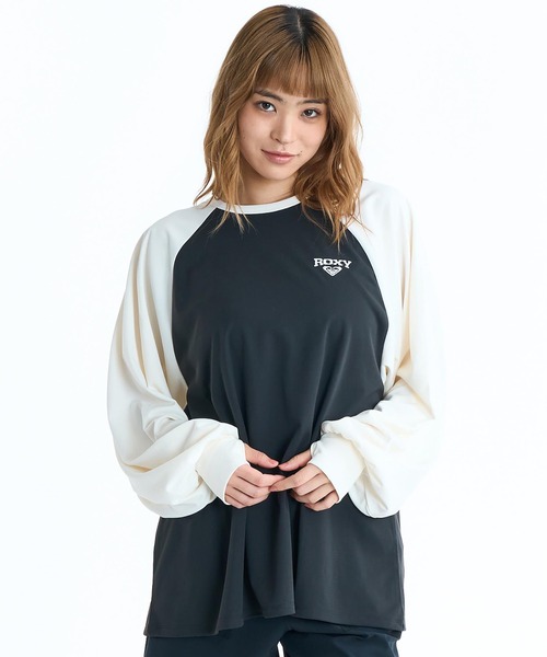 ROXY(ロキシー)の「ROXY/ロキシー レディース ロンT 水陸両用 RLY261026 UT(Tシャツ/カットソー・レディース・ホワイト/ブラック/ブルー・M)」の22枚目の写真