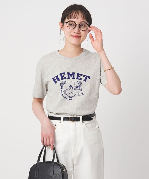 MIXTA(ミクスタ)の「【別注】<MIXTA>ショートスリーブ プリント Tシャツ ミディアムグレー(Tシャツ/カットソー・レディース・グレー系・FREE)」の1枚目の写真