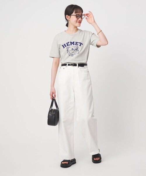 MIXTA(ミクスタ)の「【別注】<MIXTA>ショートスリーブ プリント Tシャツ ミディアムグレー(Tシャツ/カットソー・レディース・グレー系・FREE)」の5枚目の写真