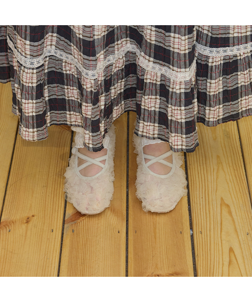 BYOTHERS(バイオザーズ)の「Meringue Mesh Flat(バレエシューズ・レディース・アイボリー/ライトピンク・23.5cm/24.5cm/24cm/25cm/23cm)」の1枚目の写真