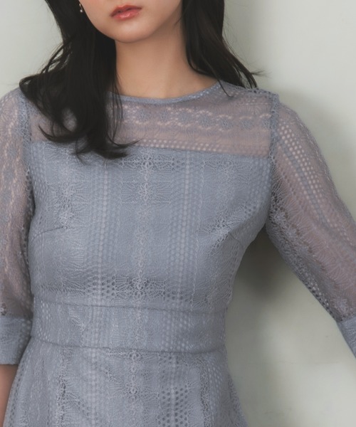 Rose of Sharon(ローズオブシャロン)の「総レースバックリボンマーメイドドレス(ドレス・レディース・ダークオレンジ/ダークグリーン/グレイッシュブルー/ピーコックグリーン系/チャコール・S/M)」の20枚目の写真