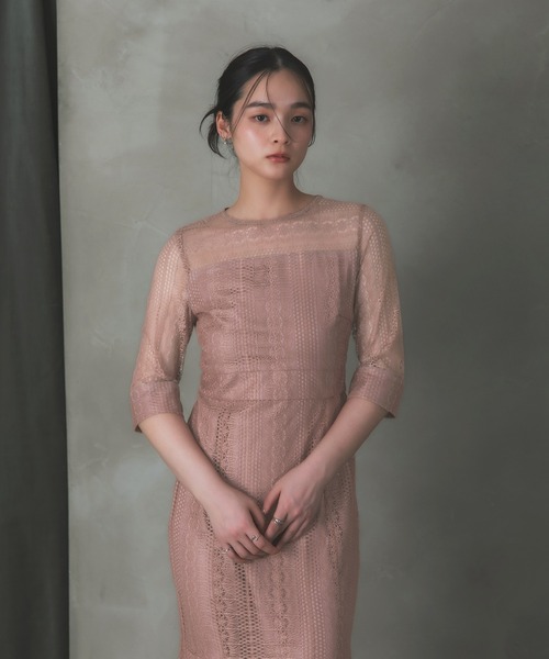 Rose of Sharon(ローズオブシャロン)の「総レースバックリボンマーメイドドレス(ドレス・レディース・ダークオレンジ/ダークグリーン/グレイッシュブルー/ピーコックグリーン系/チャコール・S/M)」の22枚目の写真