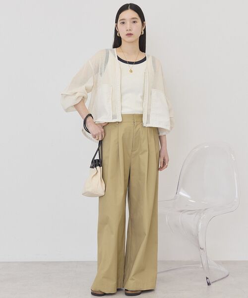 AMERICAN HOLIC(アメリカンホリック)の「メッシュ異素材ブルゾン(ブルゾン・レディース・ブラック/アイボリー・M/L)」の5枚目の写真