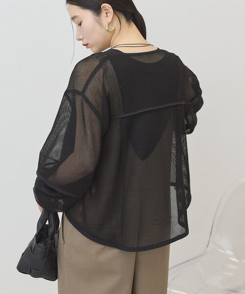 AMERICAN HOLIC(アメリカンホリック)の「メッシュ異素材ブルゾン(ブルゾン・レディース・ブラック/アイボリー・M/L)」の11枚目の写真