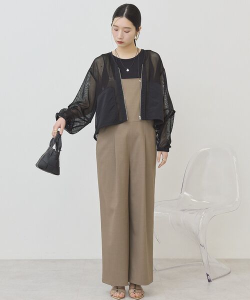 AMERICAN HOLIC(アメリカンホリック)の「メッシュ異素材ブルゾン(ブルゾン・レディース・ブラック/アイボリー・M/L)」の12枚目の写真