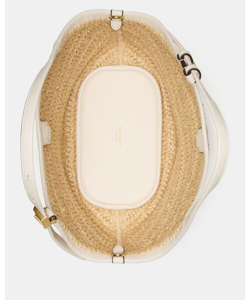 kate spade new york（ケイトスペード ニューヨーク）の「デコ ストロー スモール チューリップ トート バッグ（かごバッグ・レディース・ベージュ・ONESIZE）」の4枚目の写真