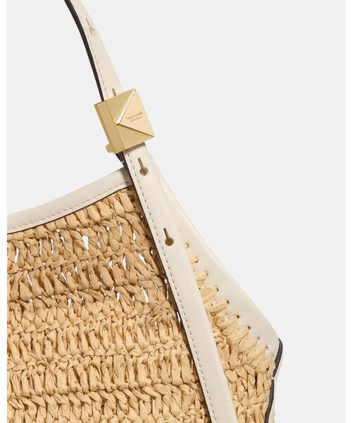 kate spade new york（ケイトスペード ニューヨーク）の「デコ ストロー スモール チューリップ トート バッグ（かごバッグ・レディース・ベージュ・ONESIZE）」の6枚目の写真