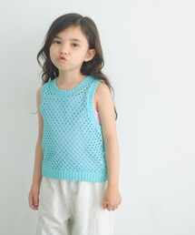 サマーニットベスト ＋ キャミ セット / キッズ 100cm-130cm