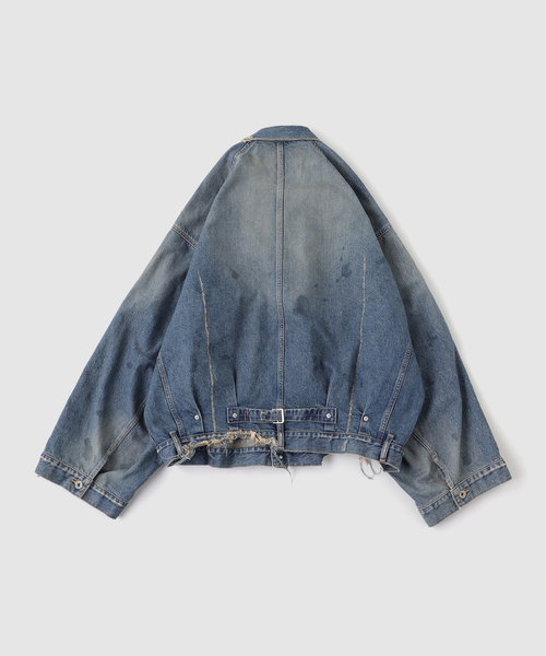 DAIRIKU（ダイリク）の「DAIRIKU / ダイリク "80Year" Damage Denim Jacket（デニムジャケット・メンズ・ブルー系その他・MEDIUM）」の2枚目の写真