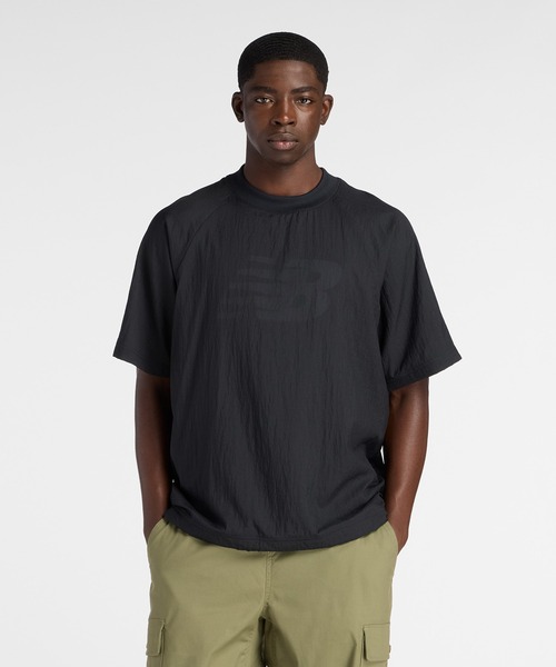 NEW BALANCE(ニューバランス)の「NB GREY 2レイヤーTシャツ(Tシャツ/カットソー・メンズ・オフホワイト/セージグリーン/ブラック・XX-LARGE/SMALL/MEDIUM/LARGE/X-LARGE)」の3枚目の写真