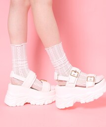 厚底ダブルベルトサンダル