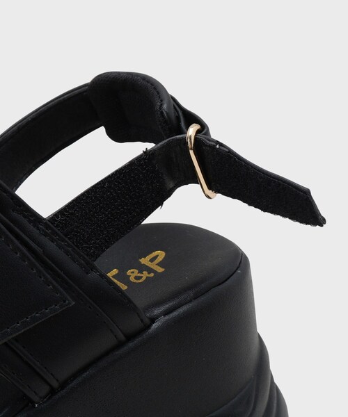 cs T&P（シーエスティーアンドピー）の「厚底ダブルベルトサンダル（サンダル・レディース・ホワイト/ブラック・L/M/S/LL）」の17枚目の写真