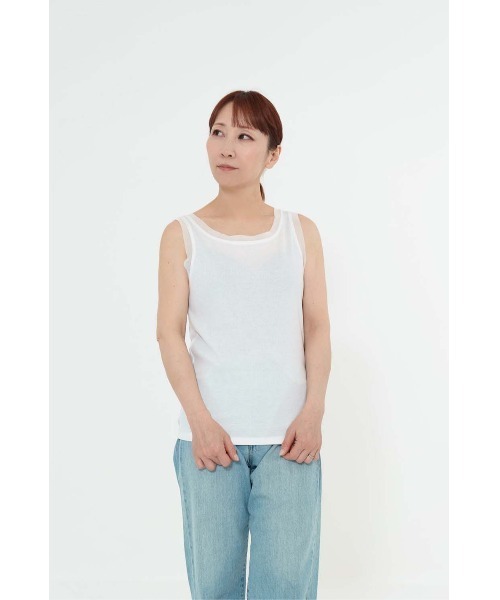 HEART MARKET(ハートマーケット)の「チュール×テレコタンクトップ(タンクトップ・レディース・ブラック/グリーン/ブラウン/ホワイト・FREE)」の8枚目の写真