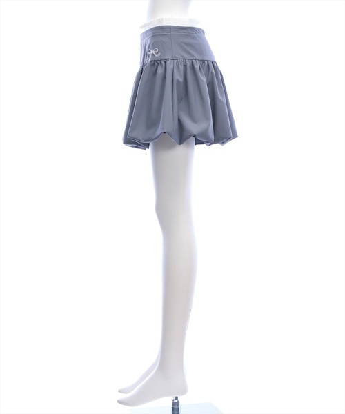 clear（クリア）の「リボン刺繍入りミニバルーンスカート［骨格ウェーブ/春夏/ガーリー/初夏］（スカート・レディース・ブラック/グレー・M/S）」の15枚目の写真