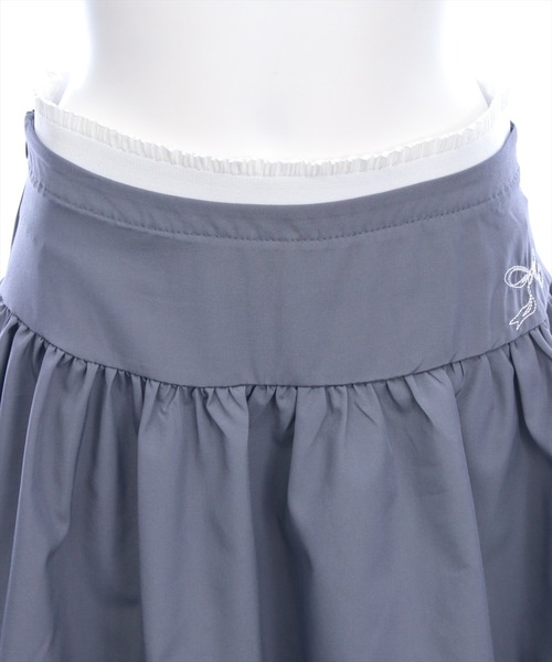 clear（クリア）の「リボン刺繍入りミニバルーンスカート［骨格ウェーブ/春夏/ガーリー/初夏］（スカート・レディース・ブラック/グレー・M/S）」の19枚目の写真