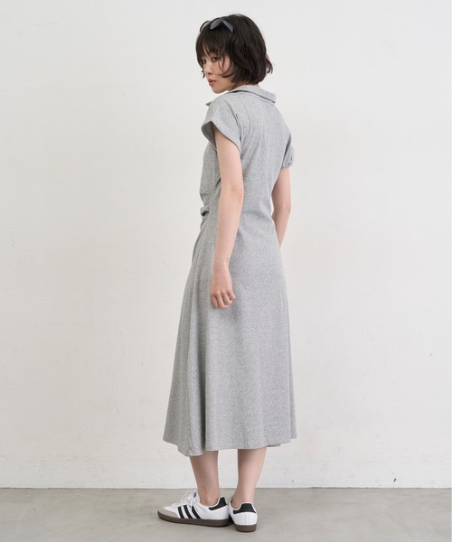 NUJOH(ヌゾ)の「Polo Wrap Midi Dress / ポロラップミディワンピース(ワンピース・レディース・ネイビー/ブラック/グレー・FREE)」の16枚目の写真