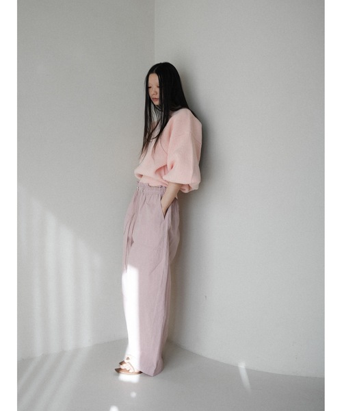 Katrin TOKYO（カトリーントーキョー）の「curved drawstring pants（その他パンツ・レディース・ブラウン/アイボリー・S/M/XS-Short/XS-Regular）」の8枚目の写真