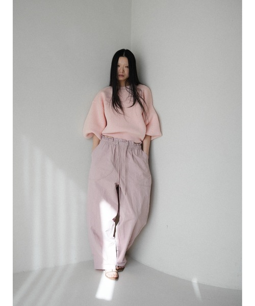Katrin TOKYO（カトリーントーキョー）の「curved drawstring pants（その他パンツ・レディース・ブラウン/アイボリー・S/M/XS-Short/XS-Regular）」の9枚目の写真